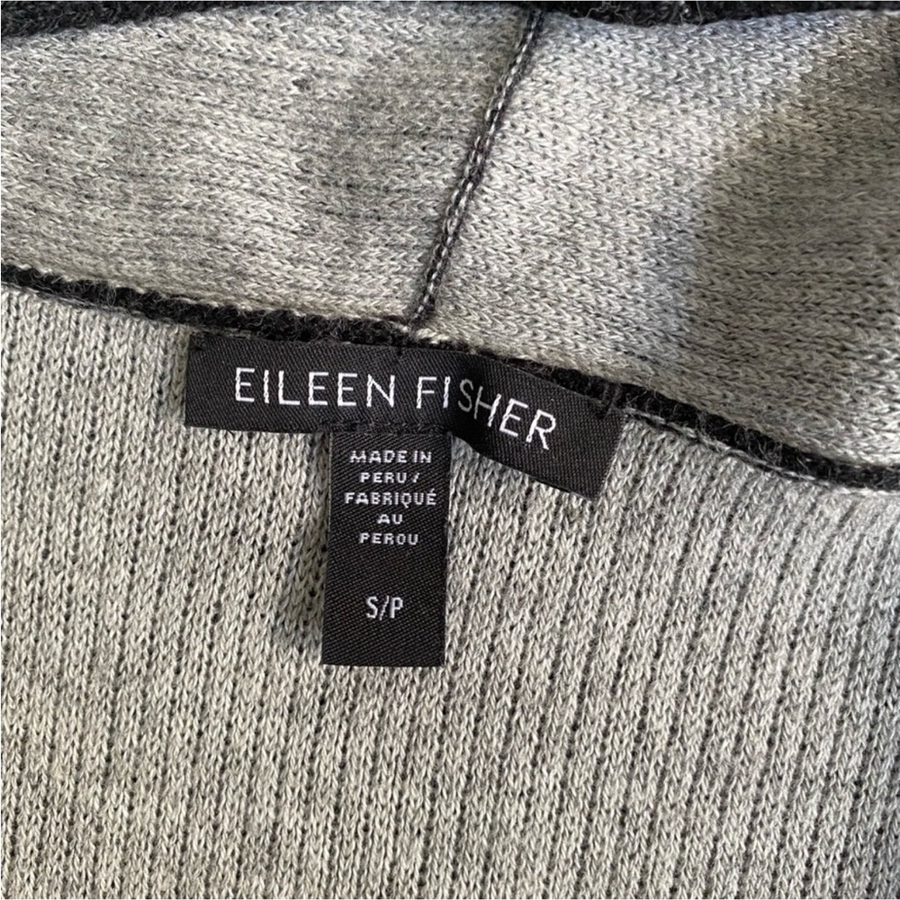 Eileen Fisher Sweater Cardigan Peruvian Cotton Blend Long Shawl Collar Small - Picture 14 of 16